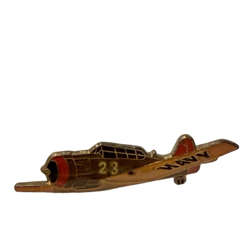 Vintage Navy Airplane Enamel Lapel‎ Pin Military Aviation No. 23 Collectible